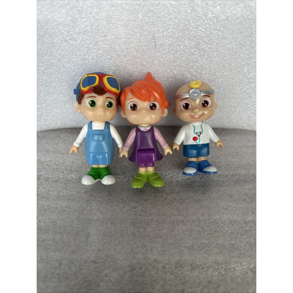 Cocomelon JJ Lot of Three 3‎ Figures Jazwares Toys 2.5 Inches